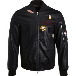 Kurtki męskie bomber: Armani Exchange BLOUSON Kurtka ze skóry ekologicznej black