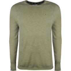 Tommy Hilfiger Sweter "Denim Basic". Swetry męskie TOMMY HILFIGER, bez wzorów, z bawełny, z okrągłym kołnierzem, bez kaptura. Za 299,00 zł.