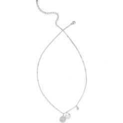 Łańcuszek z kryształami Swarovskiego® bonprix srebrny kolor rodowany. Szare łańcuszki damskie marki bonprix, srebrne. Za 59,99 zł.