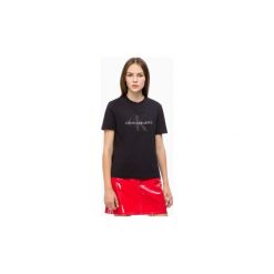 T-shirty z krótkim rękawem Calvin Klein Jeans J20J208608 MONOGRAN RELAX. Czarne t-shirty damskie Calvin Klein Jeans, s, bez wzorów, z jeansu, bez kołnierzyka. Za 164,02 zł.