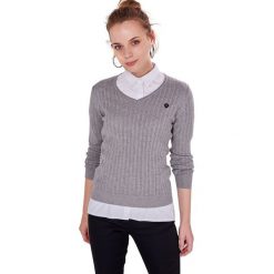 AUDEN CAVILL sweter damski AC18F WKN2004 M szary. Szare swetry damskie Auden Cavill, m, bez wzorów, bez rękawów, bez kaptura. Za 169,00 zł.