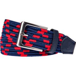 Pasek Czerwono-Granatowy Pleciony Braid. Czerwone paski męskie LANCERTO, w paski, z bawełny, sportowe. Za 89,90 zł.