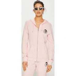 Diesel - Bluza. Różowe bluzy damskie Diesel, s, bez wzorów, z bawełny, bez rękawów, z kapturem. W wyprzedaży za 199,90 zł.