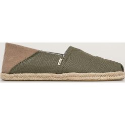 Toms - Espadryle Classic. Zielone espadryle męskie Toms, bez wzorów, ze skóry. Za 279,90 zł.