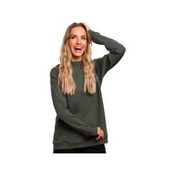 M443 Bluza oversize gładka. Niebieskie bluzy damskie Moe, xxl, bez wzorów, z jeansu, bez rękawów, bez kaptura. Za 159,00 zł.