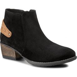 Botki FILIPE - 7789 Ca Preto 9999. Czarne buty zimowe damskie marki Filipe, z materiału, na obcasie. W wyprzedaży za 229,00 zł.