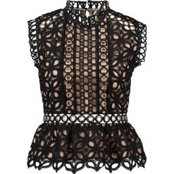 Bluzki asymetryczne: Topshop Petite EYELET Bluzka black