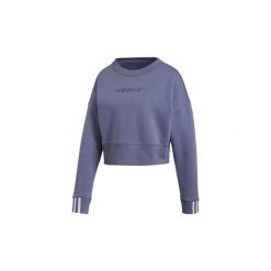 Bluzy adidas Krótka bluza Coeeze. Niebieskie bluzy damskie marki Adidas, bez wzorów, z krótkim rękawem, krótkie, bez kaptura. Za 249,00 zł.