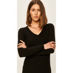 Brave Soul - Sweter. Czarne swetry damskie Brave Soul, s, bez wzorów, z dzianiny, z długim rękawem, długie, bez kaptura. Za 79,90 zł.