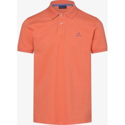 Gant - Męska koszulka polo, pomarańczowy. Pomarańczowe koszulki męskie GANT, xxl, bez wzorów, prążkowane, polo, bez rękawów. Za 349,95 zł.
