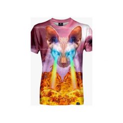 Cat Invader men's t-shirt. Szare t-shirty męskie marki Mars from venus, s, bez wzorów, bez kołnierzyka. Za 101,40 zł.