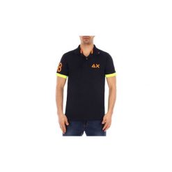 Koszulki polo z krótkim rękawem Sun68 A19118. Niebieskie koszulki męskie SUN68, xl, bez wzorów, z krótkim rękawem. Za 371,52 zł.