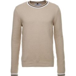 Topman PIMPLE CREW Sweter stone. Niebieskie koszulki polo marki Topman. Za 189,00 zł.