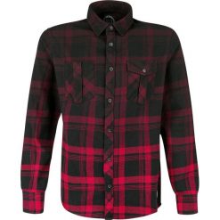 Koszule męskie na spinki: RED by EMP Checked Dip Dye Shirt Koszula czarny/czerwony