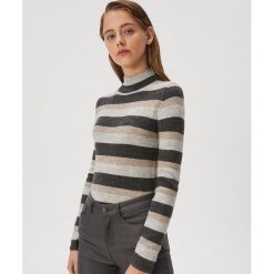 Sweter z golfem w paski - Wielobarwny. Swetry damskie Sinsay, s, w paski, bez rękawów. W wyprzedaży za 39,99 zł.
