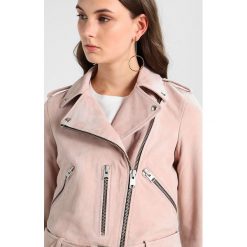 Bomberki damskie: AllSaints BALFERN BIKER Kurtka skórzana pale pink