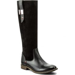 Buty zimowe damskie: Oficerki NESSI – 53704 Czarny 91/Welur