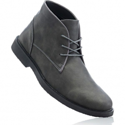 Kozaki sznurowane bonprix ciemnoszary. Czarne buty zimowe męskie marki bonprix, tenisowe. Za 129,99 zł.