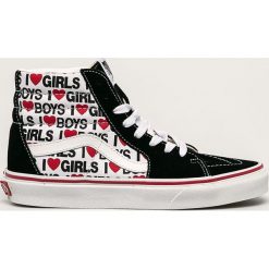 Vans - Trampki. Czarne trampki i tenisówki damskie Vans, bez wzorów, ze skóry, na sznurówki. W wyprzedaży za 269,90 zł.