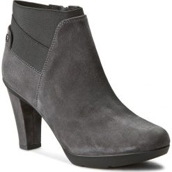 Botki GEOX - D Inspirat.St.B D64G9B 00021 C9004 Antracyt. Szare buty zimowe damskie Geox, z materiału, na obcasie. W wyprzedaży za 349,00 zł.