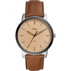 Zegarek FOSSIL - The Minimalist FS5619 Brown/Silver. Szare zegarki męskie Fossil. W wyprzedaży za 379,00 zł.