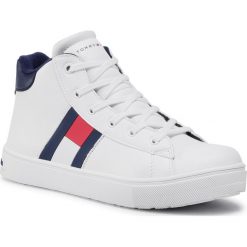 Sneakersy TOMMY HILFIGER - High Top Lace-Up Sneaker T3B4-30925-1031 S White 100. Białe trampki chłopięce TOMMY HILFIGER, bez wzorów, ze skóry ekologicznej, bez zapięcia. Za 359,00 zł.