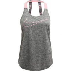 Nike Performance Koszulka sportowa dark grey/heather/bright melon. Szare topy sportowe damskie Nike Performance, l, z poliesteru. W wyprzedaży za 125,10 zł.