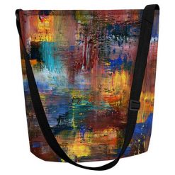 Torebka "Funky" w kolorze szarym ze wzorem - (W)32 x (G)10 cm. Szare torebki klasyczne damskie Bertoni, w paski, z materiału. W wyprzedaży za 57,95 zł.