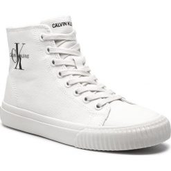 Trampki CALVIN KLEIN JEANS - Idelle R7800 Bright White. Białe półbuty damskie Calvin Klein Jeans, bez wzorów, z jeansu, bez zapięcia. Za 469,00 zł.