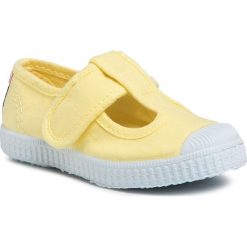 Trampki CIENTA - 77997 New Yellow 167. Żółte trampki dziewczęce Cienta, bez wzorów, z gumy, na rzepy. Za 99,00 zł.