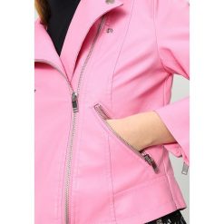 Kurtki damskie: Only Petite ONYNEW SUM BIKER Kurtka ze skóry ekologicznej begonia pink
