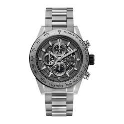 ZEGAREK TAG HEUER CARRERA Calibre HEUER 01 Chronograph CAR2A8A.BF0707. Szare zegarki męskie TAG HEUER, szklane. Za 25670,00 zł.