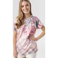 Jasnoróżowa Bluzka Kalirodia. Różowe bluzki damskie Born2be, xl, bez wzorów, bez kołnierzyka, bez rękawów. W wyprzedaży za 29,99 zł.