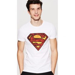 Piżamy męskie: Koszulka piżamowa z nadrukiem superman – Biały