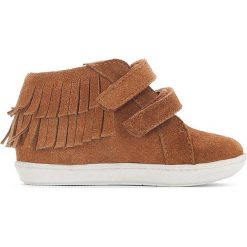 Trampki z frędzlami 19-25. Brązowe buty dziewczęce sportowe marki La Redoute Collections, ze skóry. Za 184,76 zł.