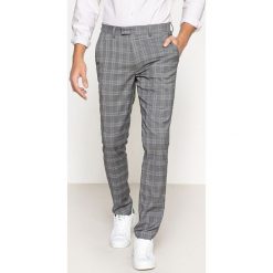 Spodnie slim w kratę. Szare chinosy męskie marki La Redoute Collections, z elastanu. Za 176,36 zł.