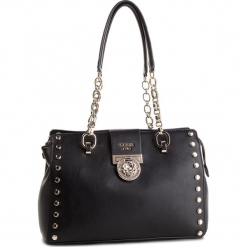 Torebka GUESS - HWVG71 77090 BLA. Czarne torebki klasyczne damskie Guess, z aplikacjami, ze skóry ekologicznej. Za 729,00 zł.