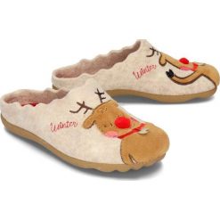 MANITU 320568-8 beige, kapcie damskie. Brązowe kapcie damskie Manitu. Za 149,90 zł.