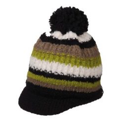 Czapki damskie: Viking Czapka damska exclusive czarno-biało-zielona (2128643UNI)