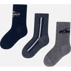 Mayoral - Skarpetki dziecięce (3-pak) 92-152 cm. Niebieskie skarpetki chłopięce Mayoral, bez wzorów, z elastanu. Za 41,90 zł.