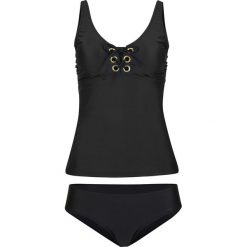 Tankini (2 części) bonprix czarny. Czarne stroje kąpielowe damskie bonprix, bez wzorów. Za 64,99 zł.