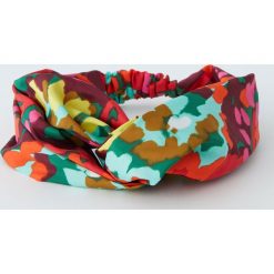 Opaska w kwiaty. Pomarańczowe opaski damskie Pull&Bear, w kwiaty. Za 39,90 zł.