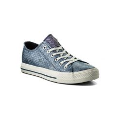 NYLON RED WP40-CZ563. Niebieskie trampki i tenisówki damskie Nylon Red, bez wzorów, ze skóry ekologicznej, bez zapięcia. Za 59,99 zł.