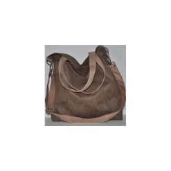 Torba hobo XXL - brąz, beż. Pomarańczowe torebki klasyczne damskie Pracownia 166, w paski, z syntetyku, bez dodatków. Za 148,72 zł.