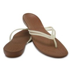 Crocs Klapki damskie Crocs Isabella Biały / Brązowy 204004-1AO (rozmiar 39-40). Pomarańczowe klapki damskie Crocs, bez wzorów, bez obcasa. W wyprzedaży za 80,00 zł.