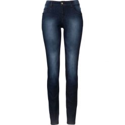 Wygodne dżinsy ze stretchem SKINNY bonprix ciemnoniebieski. Niebieskie jeansy damskie skinny marki bonprix, z jeansu. Za 54,99 zł.