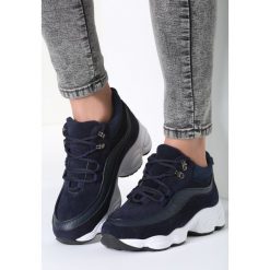Granatowe Sneakersy My Beat. Czerwone sneakersy damskie marki other, z materiału. Za 99,99 zł.