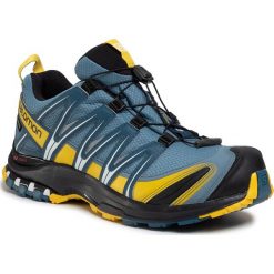Buty SALOMON - Xa Pro 3D Gtx GORE-TEX 409759 27 V0 Bluestone/Indian Teal/Sulphur. Niebieskie buty sportowe męskie Salomon, ze skóry ekologicznej, bez zapięcia, do biegania, gore-tex. W wyprzedaży za 489,00 zł.