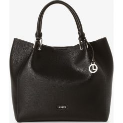 L.Credi - Damska torba shopper z torebką wewnętrzną, czarny. Czarne torby damskie na zakupy L.Credi, bez wzorów, ze skóry, biznesowe, małe, bez dodatków. Za 349,95 zł.