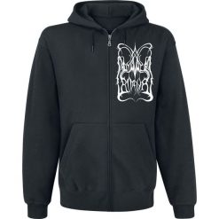 Bluzy męskie: Dimmu Borgir Retro Logo Bluza z kapturem rozpinana czarny